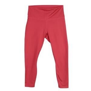 Fabletics Red Cropped Leggings Size XS One Waistband Pocket Mid Rise